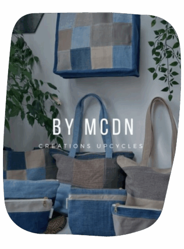 Présentation de produits upcyclés